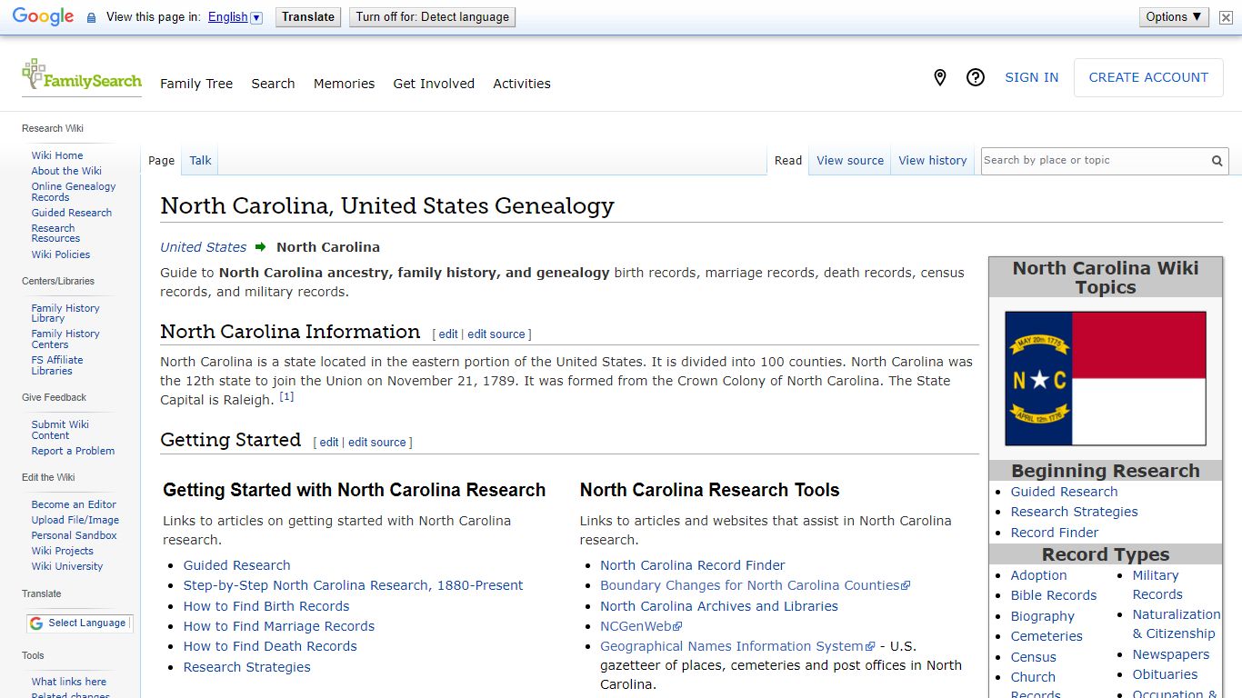 North Carolina, United States Genealogy • FamilySearch